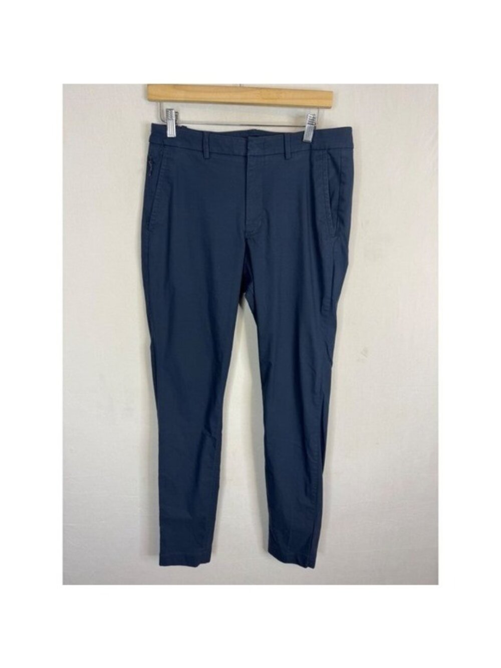 Kit and Ace Navigator Slim Pant Mens 32X33 Navy Blue Technical Stretch Trousers